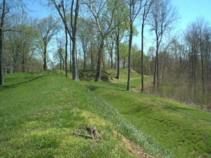 Thumbnail view of the cleared southern slope near the observation point at Fort Duffield, showing the terrain soldiers monitored for Confederate movement.