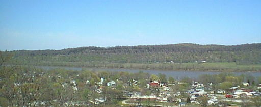 View from the Fort Duffield overlook on Muldraugh Hill, showing the steep wooded slopes and the broad valleys that allowed Union soldiers to monitor the Ohio and Salt River corridors during the winter of 1861–62.