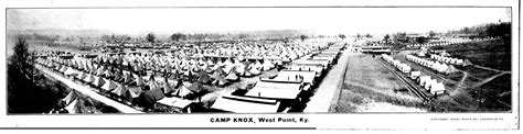 Historic photograph of the Stithton area during early Camp Knox expansion.