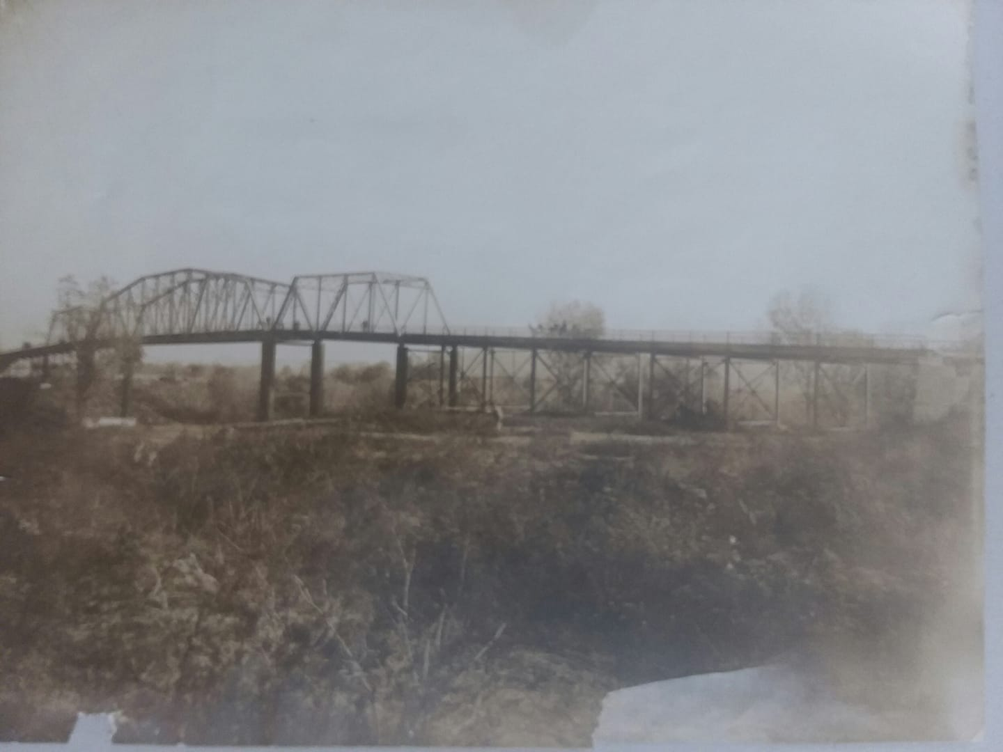 Historic photograph of the Lincoln Bridge at West Point, Kentucky.