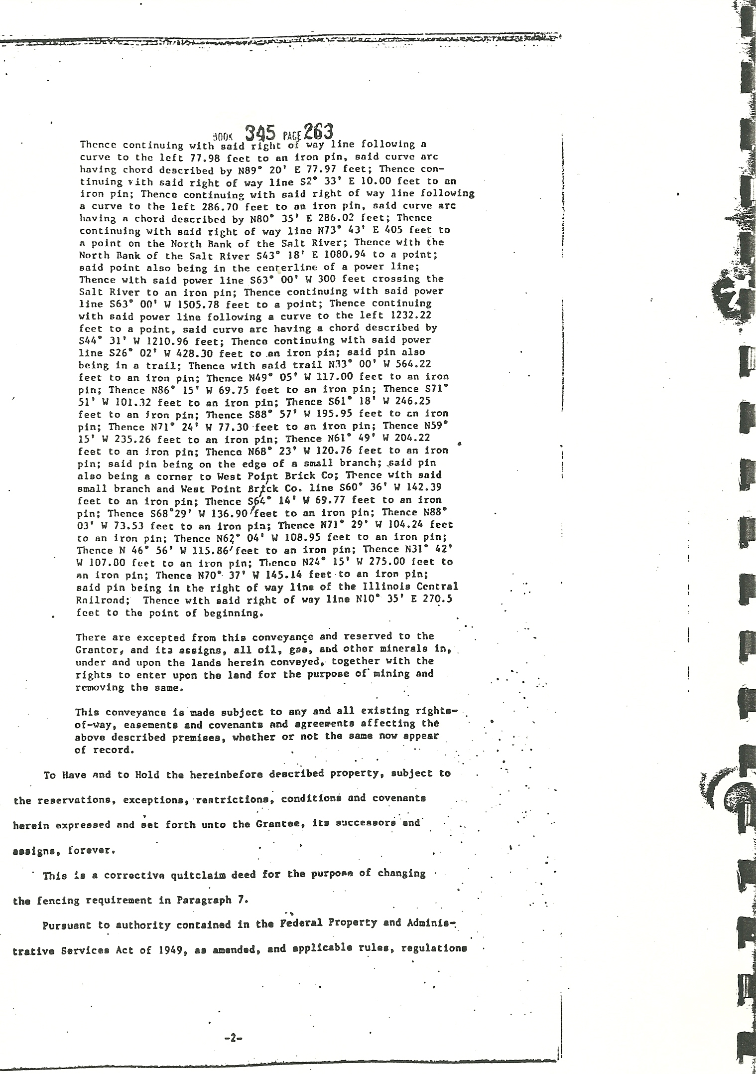 Fort Duffield Deed Page 2