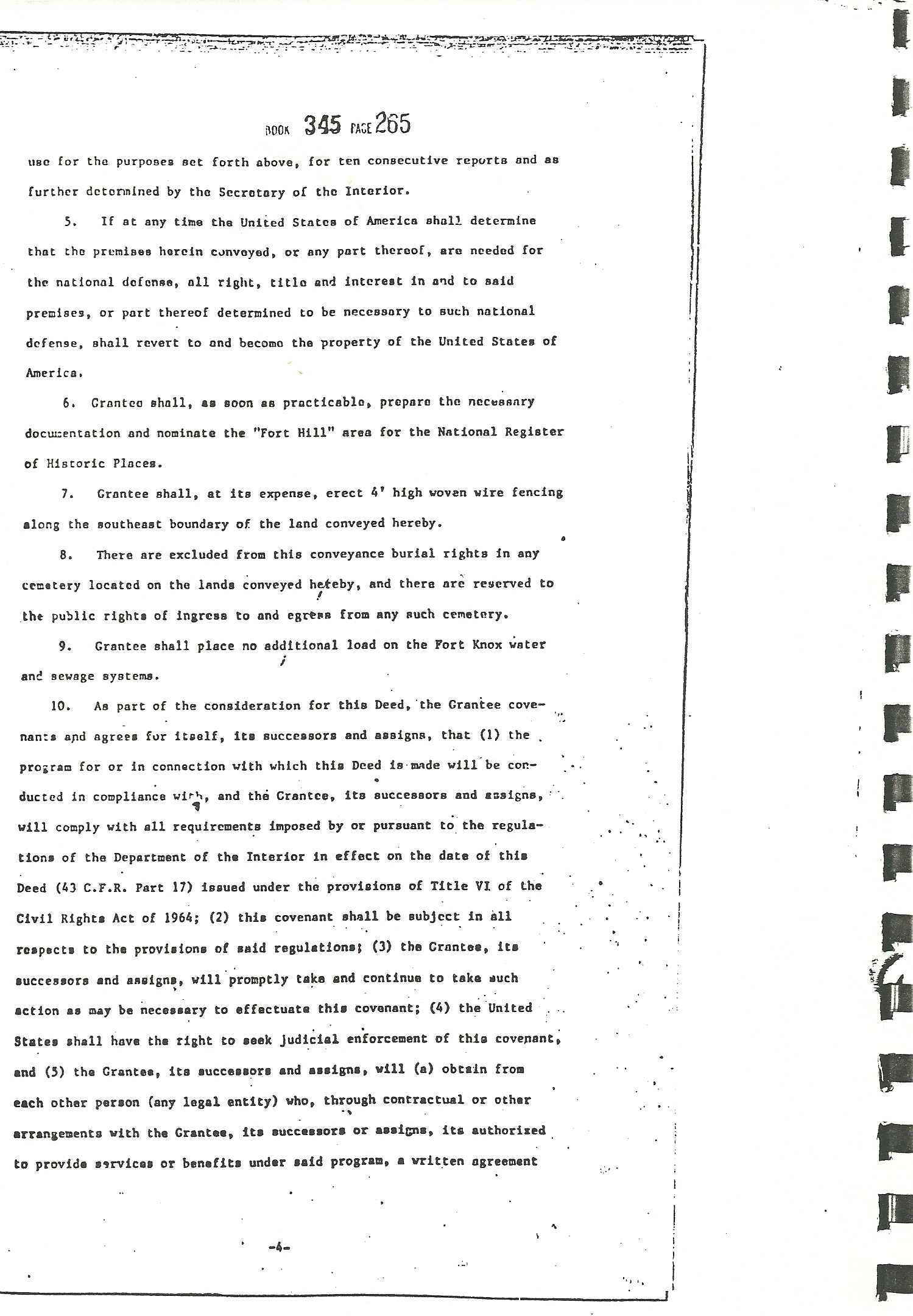Fort Duffield Deed Page 4