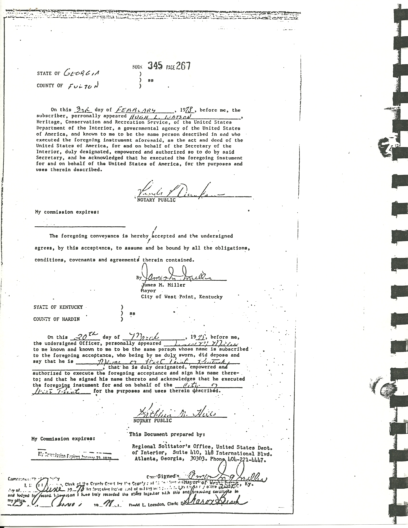 Fort Duffield Deed Page 6