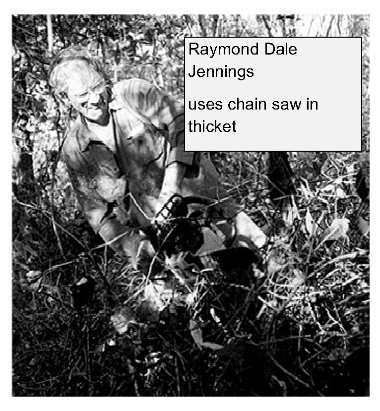 Raymond with chainsaw