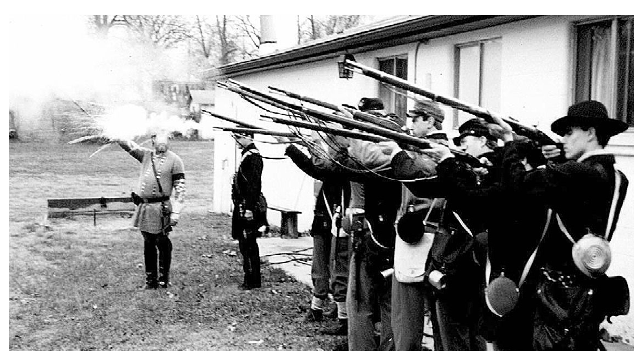 Reenactors firing