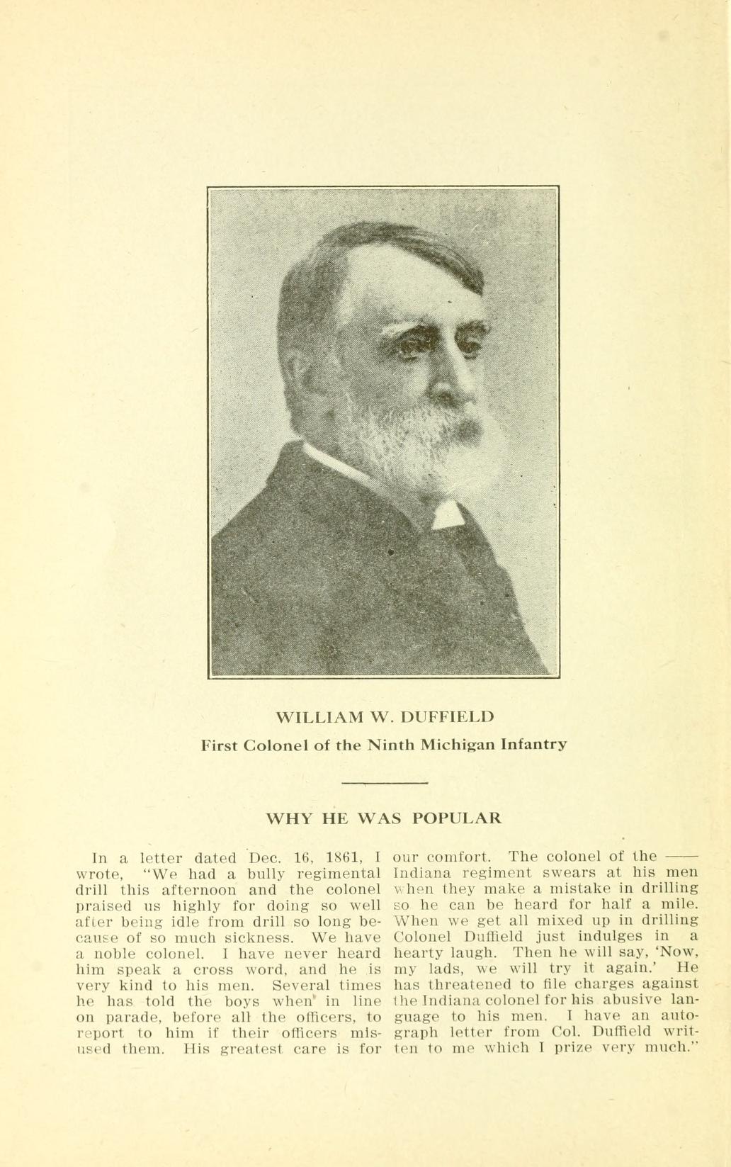 Col. William W. Duffield